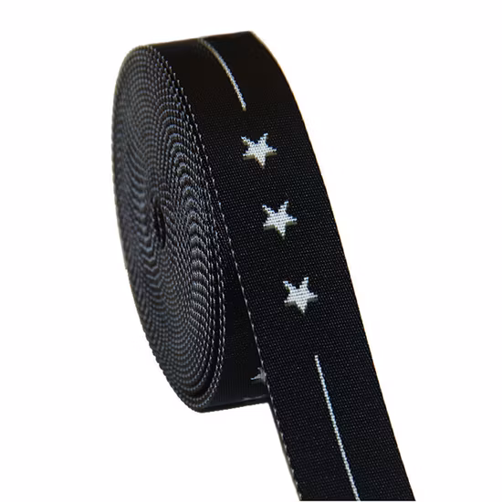 Wholesale Custom 1.5 Inch Jacquard Pattern Stars Nylon Webbing for Garments Bags Seat Belt