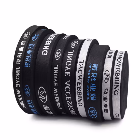 Fettuccia jacquard personalizzata in poliestere/nylon/cotone/PP/polipropilene per tutti i tipi di scarpe/accessori di abbigliamento/tessuti per la casa/cinghia per bagagli