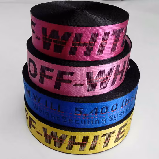 Tessuto elastico tessuto jacquard di alta qualità con stampa leopardata, nylon, poliestere, cotone, tessitura per indumenti, 2 pollici, 50 mm