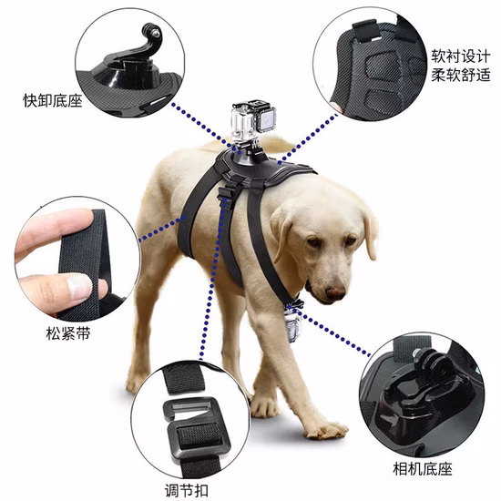 Fascia toracica regolabile per fotocamera Go PRO, accessori per action camera