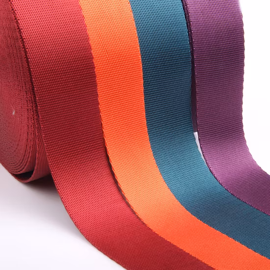 Cintura piatta in RPET tessuto jacquard ecologico realizzata con fettuccia tubolare in nylon-cotone-PP/polipropilene-poliestere