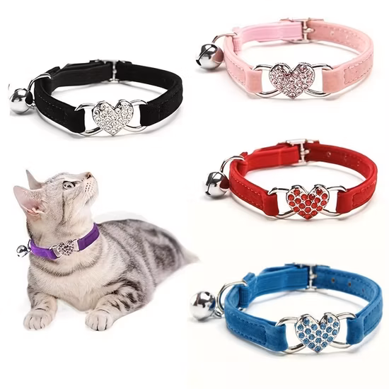 Fornitura di prodotti per animali Collare in nylon per cani e gatti con campanello