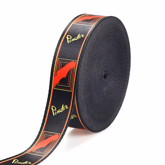 Motivo jacquard in nastro di poliestere tessuto su misura con stampa a trasferimento termico