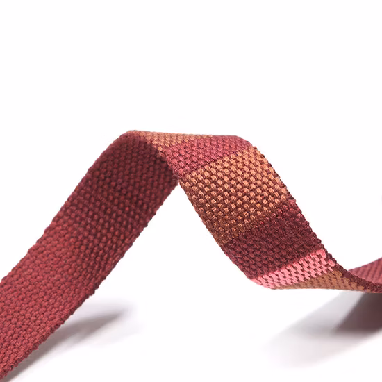 Fettuccia in nylon ecologico ad alta resistenza all'ingrosso da 25 mm/38 mm, fettuccia in poliestere riciclato jacquard a righe tessute RPET